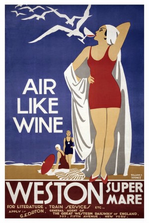 Weston Super Mare travel poster
